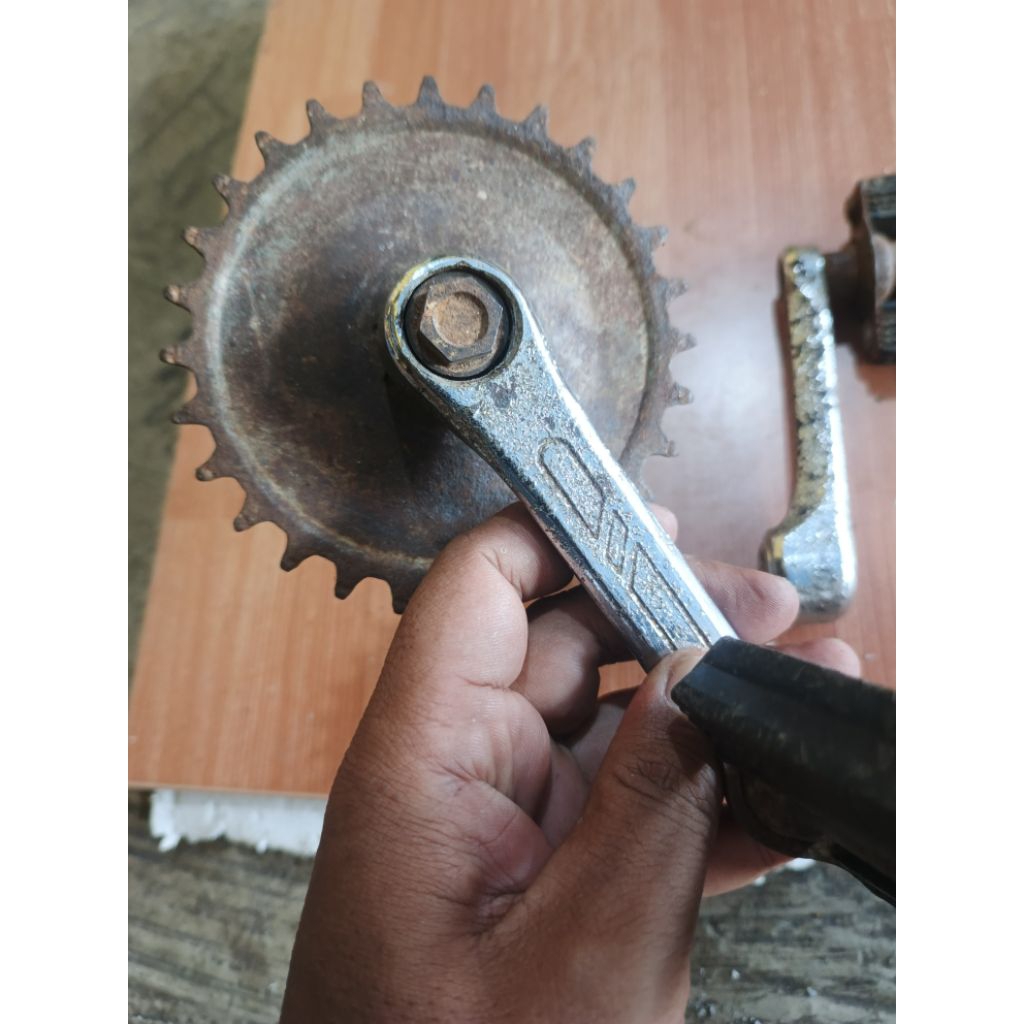 crankset sepeda jadul anak 12 antiq
