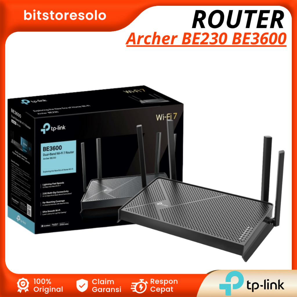 TP-Link Archer BE230 BE3600 Dual-Band Wi-Fi 7 Router BE 230 BE 3600
