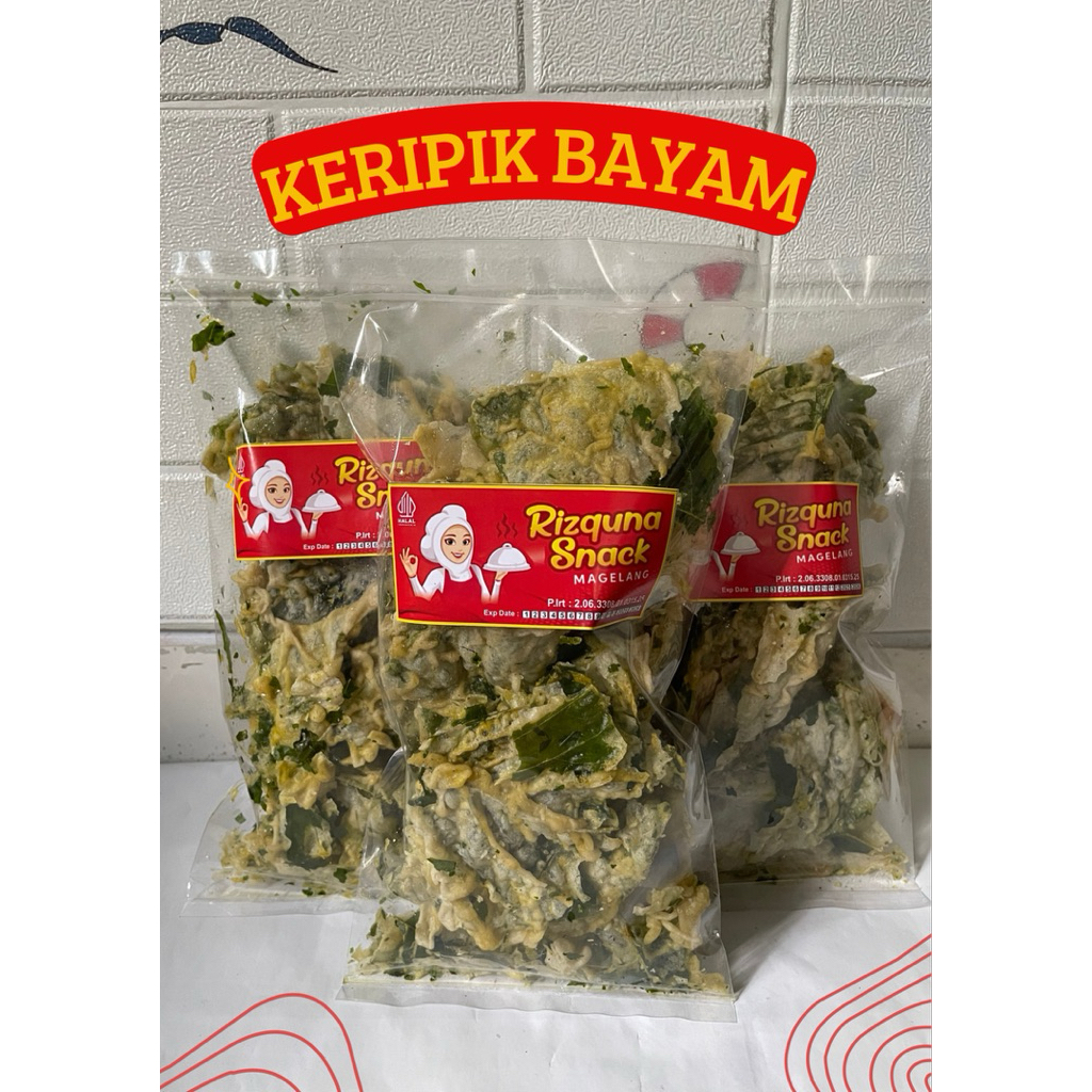 KERIPIK BAYAM GURIH RENYAH KRIUK LEZAT 250gr OLEH-OLEH KHAS MAGELANG