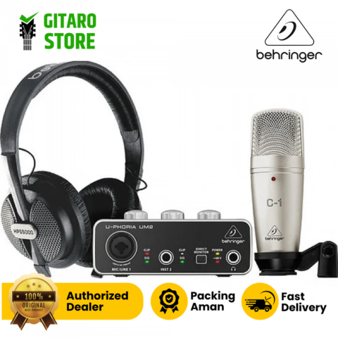 Paket Recording Behringer Uphoria Studio Complete Recording Podcasting Bundle Original