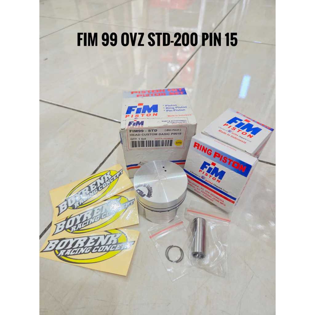 PISTON KIT FIM 99 FIM99 CUSTOM MENTAH PIN 15 61 61,5 62 62,5 63 mm PIN 15-FIM99-BOYRENK RACING CONCE