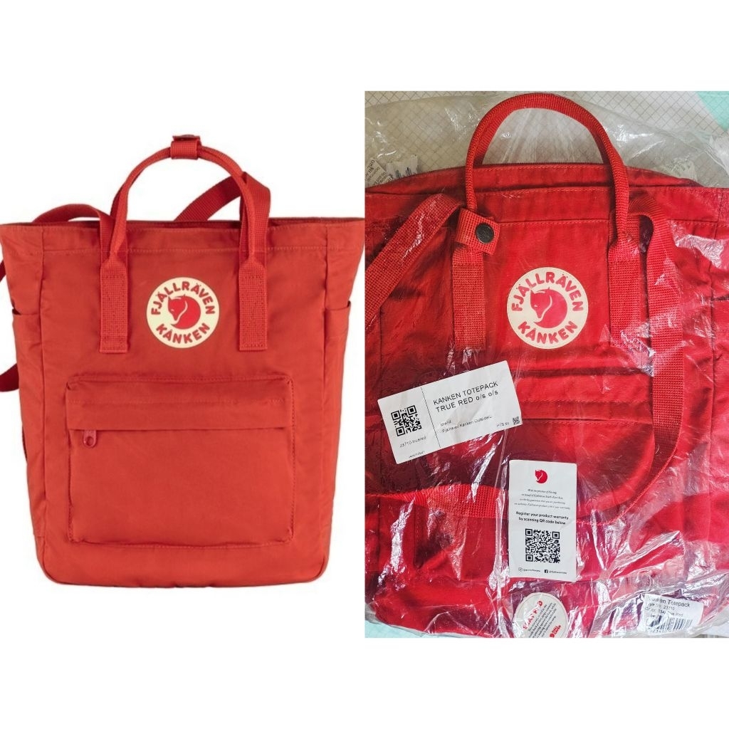 Preloved Fjallraven Kanken Totepack True Red