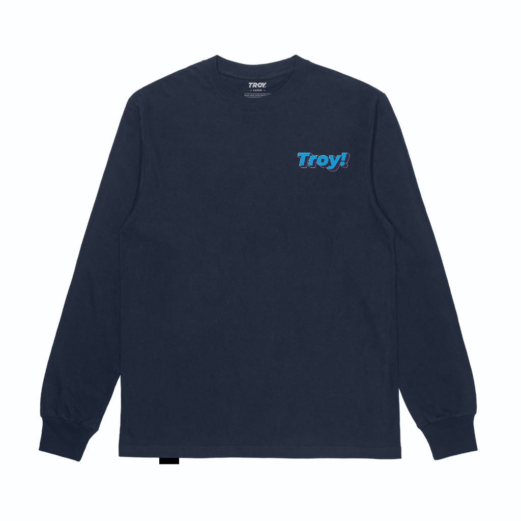 Troy Company Longsleeve Tshirt Navy Clakle - Kaos Lengan Panjang Biru Navy LSD 3348