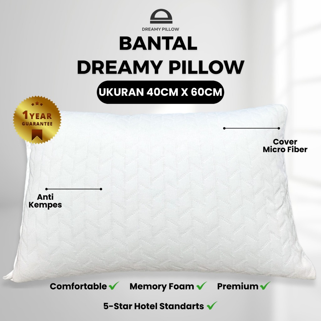 Bantal Tidur Hotel Memory Foam Super Busa Premium - Bantal Memory Foam Hotel Premium  100% Memory Fo