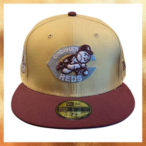 Topi New Era MLB Cincinnati Reds World Champions Anniversary Patch 59FIFTY Baseball Fitted Hat