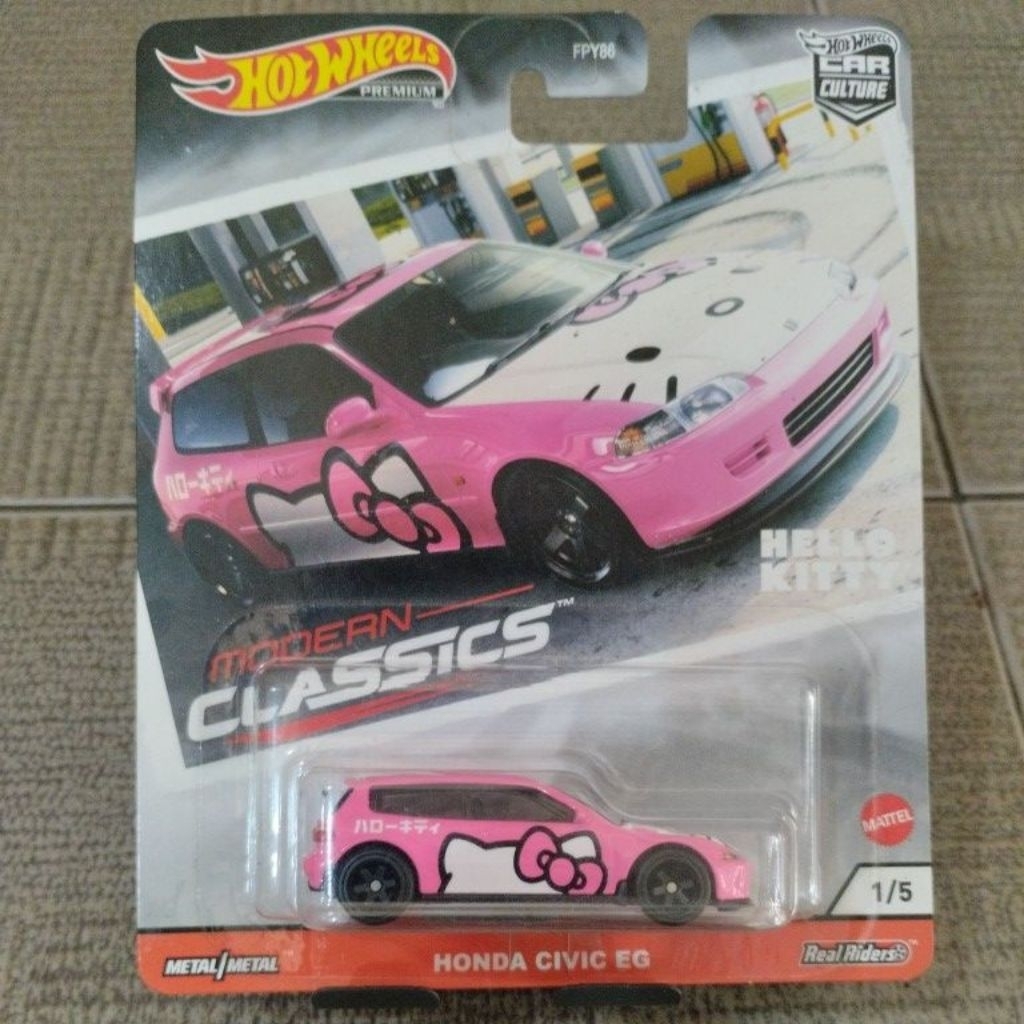 HOT WHEELS HONDA CIVIC EG HELLO KITTY (124)