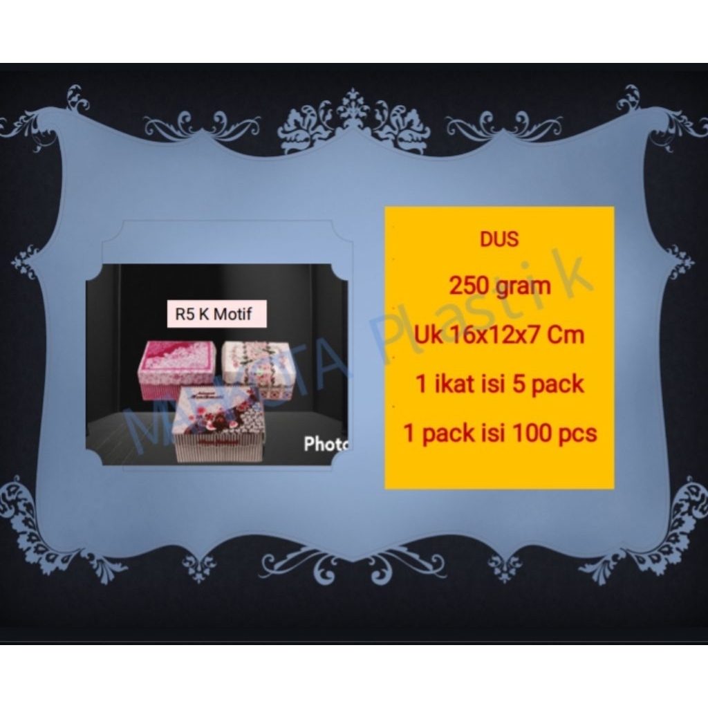 R5 K motif/ Dus kue/Box Hampers