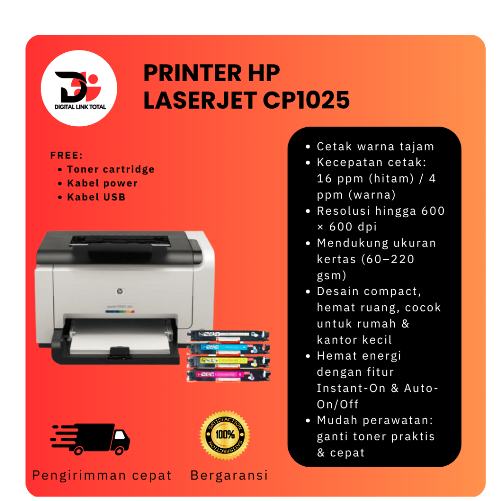 Printer HP Laserjet CP1025 Printer Color laserjet bekas