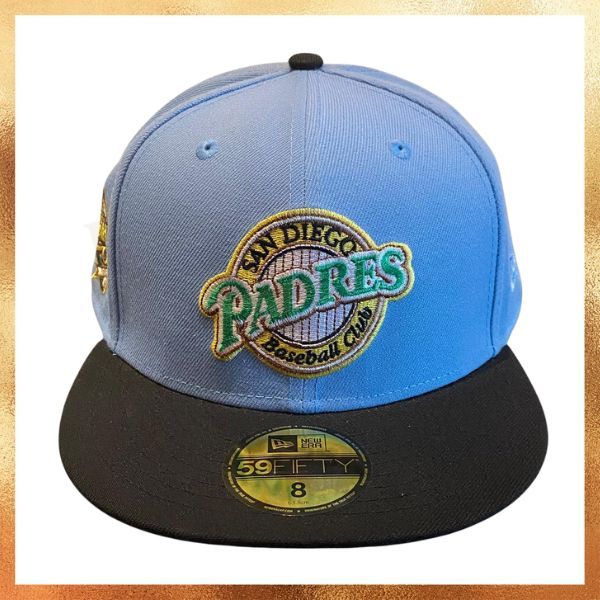 Topi New Era MLB San Diego Padres World Series Patch 59FIFTY Baseball Fitted Hat Original