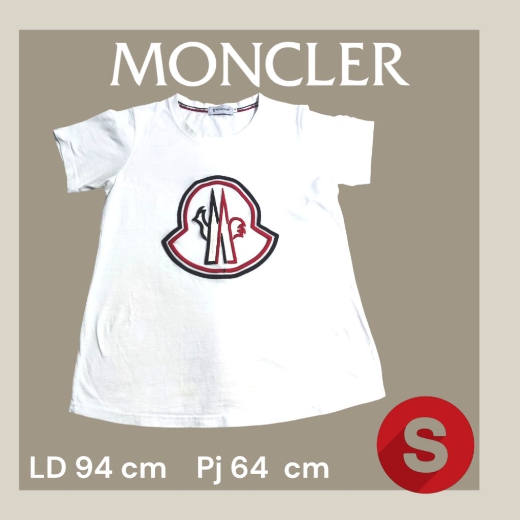 Kaos MONCLER  bordir emboss, minus dikit