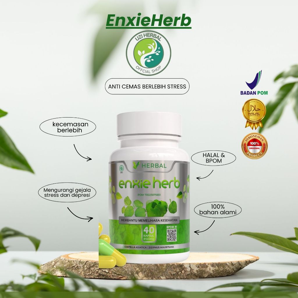 ENXIEHERB Obat Antidepresan Anti Depresi Anxiety Kecemasan Gerd Anxiety Insomnia Skizofrenia Bipolar
