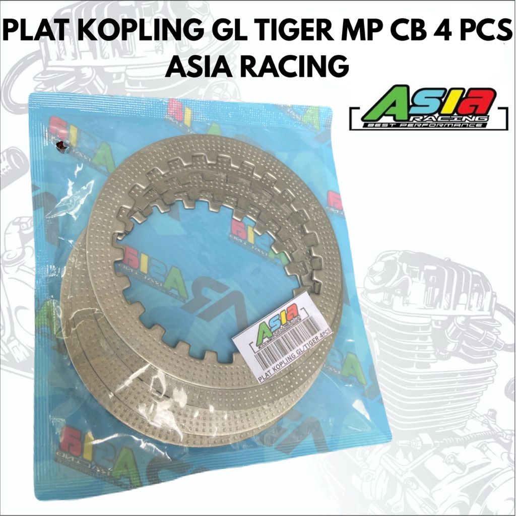 PLAT KOPLING BINTIK PLAT KOPLING 4 PCS CB GL MP TIGER PLAT KAMPAS TEBAL DISC CLUTCH RACE BINTIK ASIA