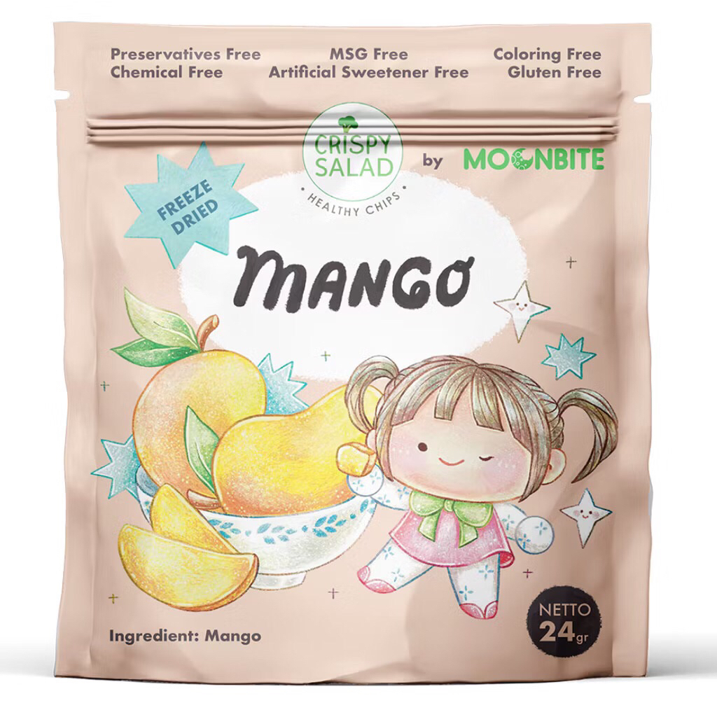 Crispy Salad Mango 24gr | sayuran kering dengan frozen dried