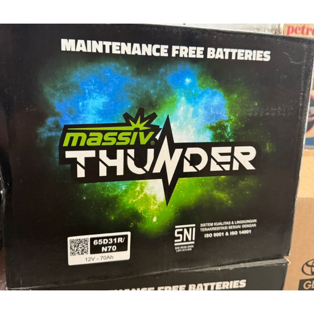 Massiv Thunder Aki Accu mobil kering 65D31R/N70 (12V-70Ah)