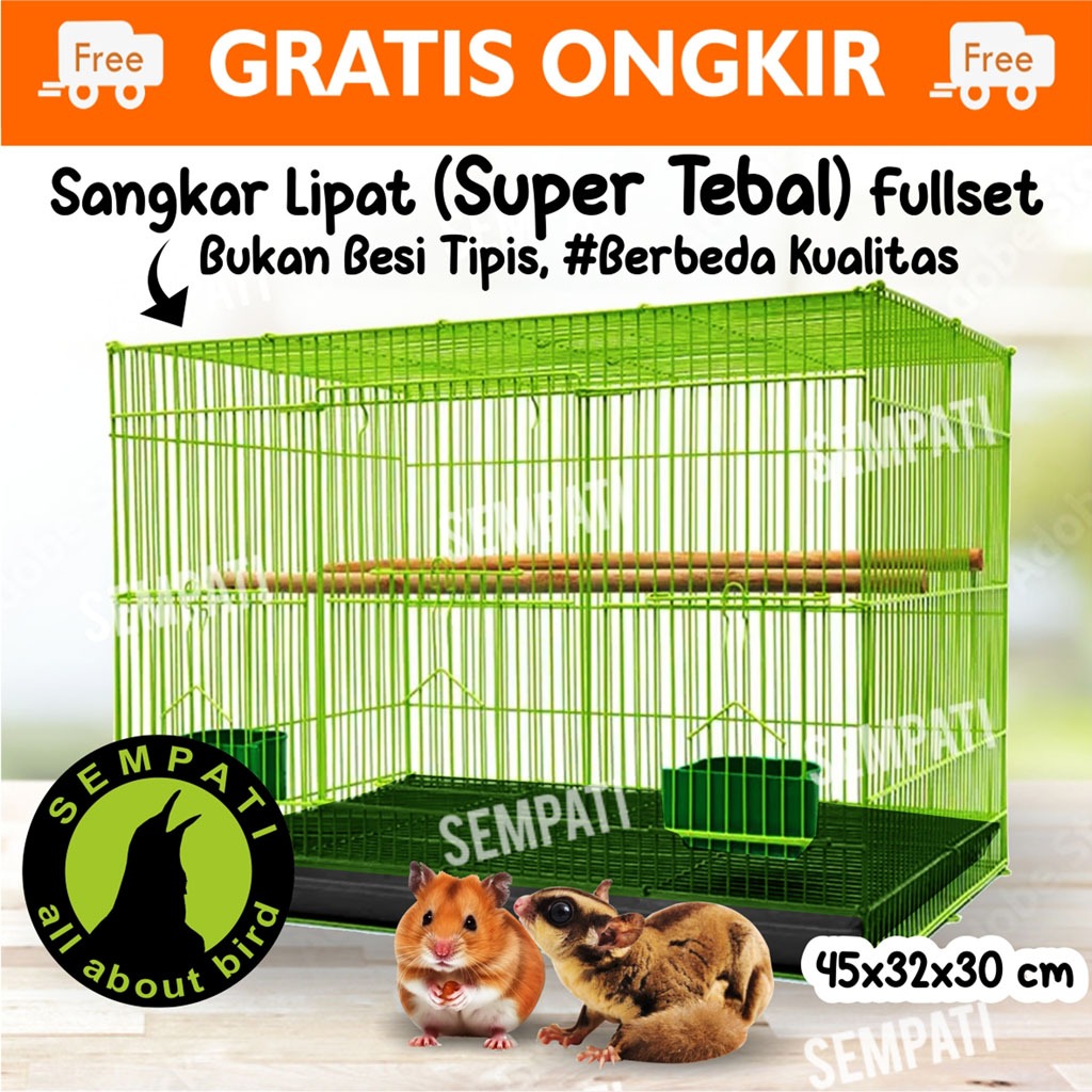 SEMPATI Sangkar Umbaran Bold Medium Kandang Umbaran Burung Lovebird Sangkar Kandang Ternak Batre Bre