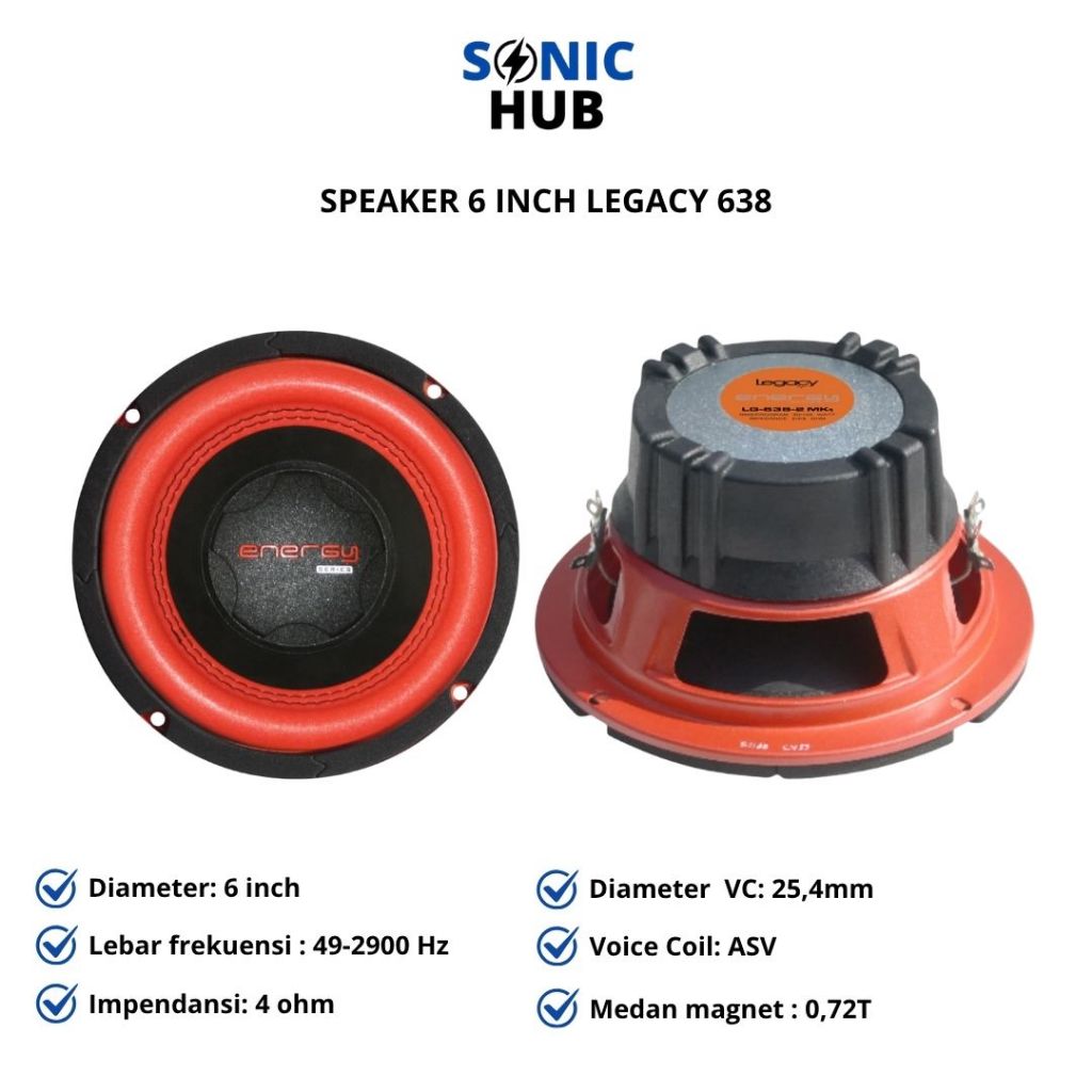 Speaker  6"inch Legacy 638