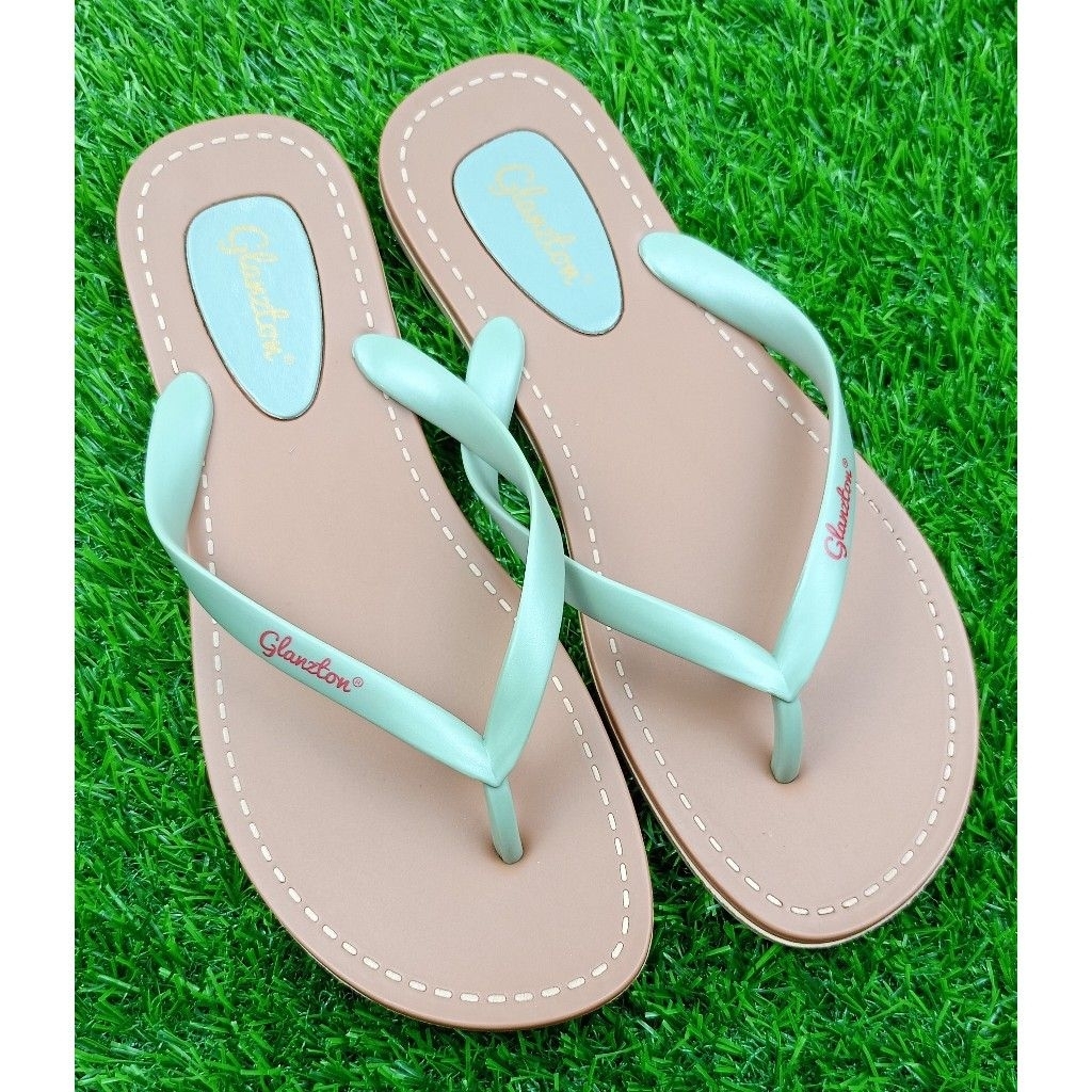 KDS | Glanzton JLT-L1819, Sandal Jepit Jelly Karet Wanita Anti Slip Cewek/ Sandal Perempuan Santai