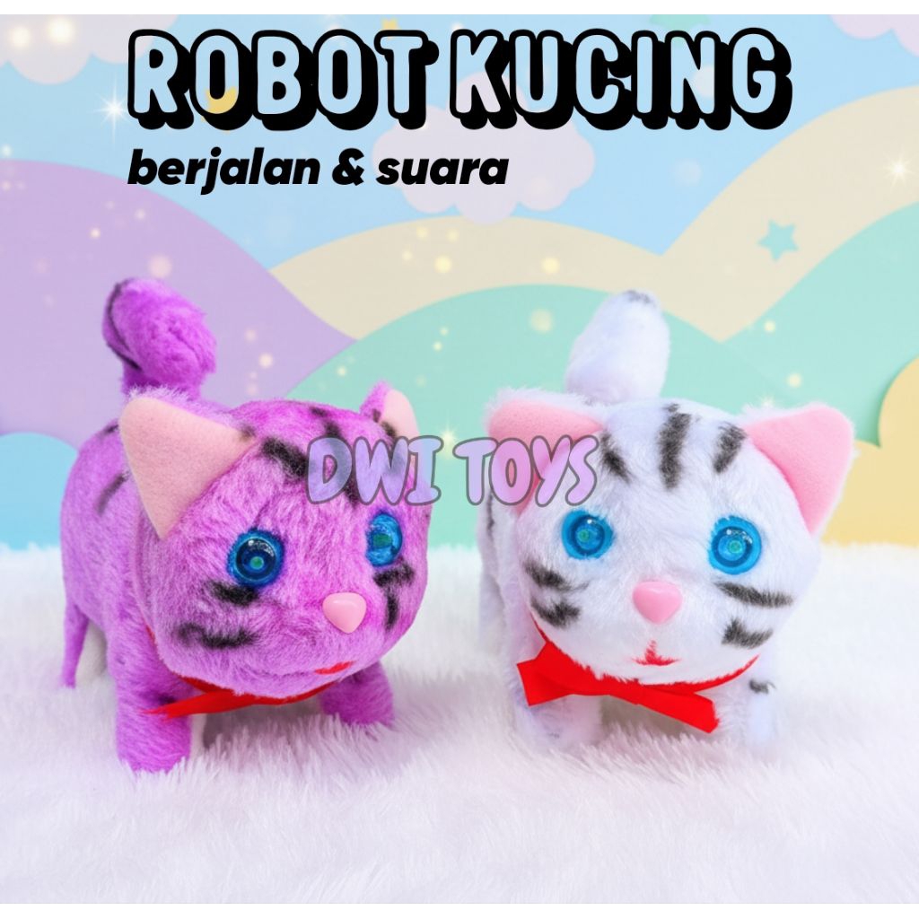 Mainan Anak Robot Boneka Kucing Lucu Bergerak Dan Suara Mainan Robot Hewan Mainan Anak Laki Laki Mai