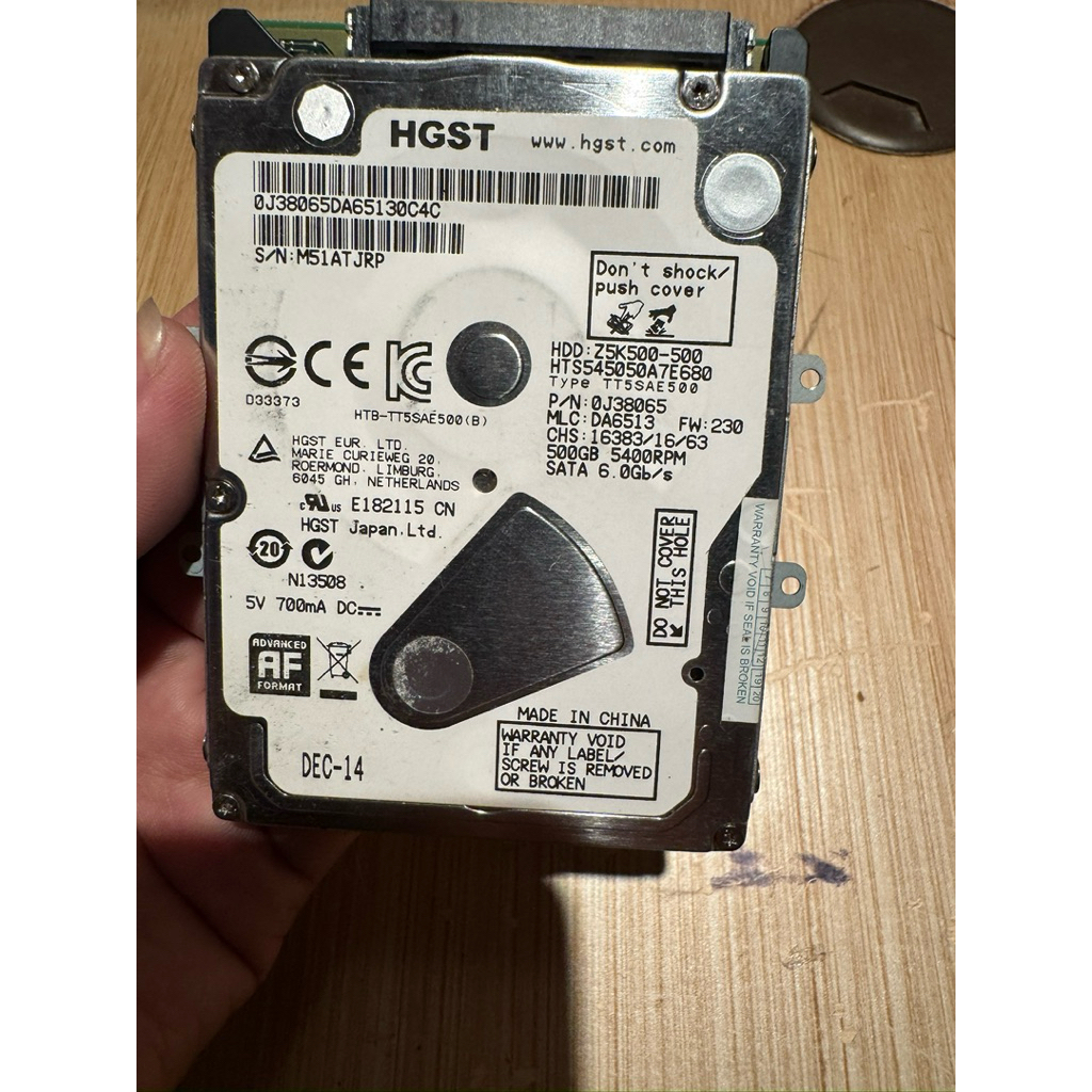 Hardisk 2.5 HGST 500GB Copotan Laptop Versi Original