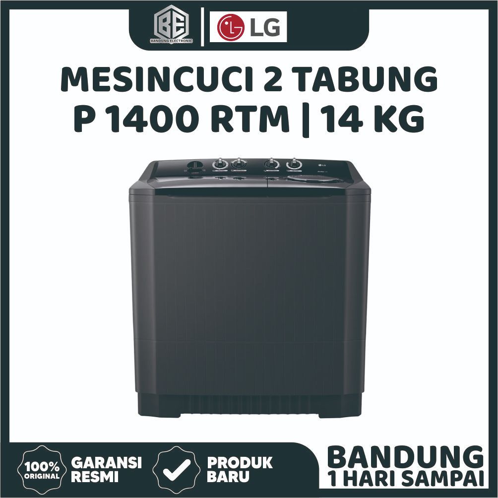 MESIN CUCI 2 TABUNG LG P1400RTM 14KG ROLLER JET PULSATOR
