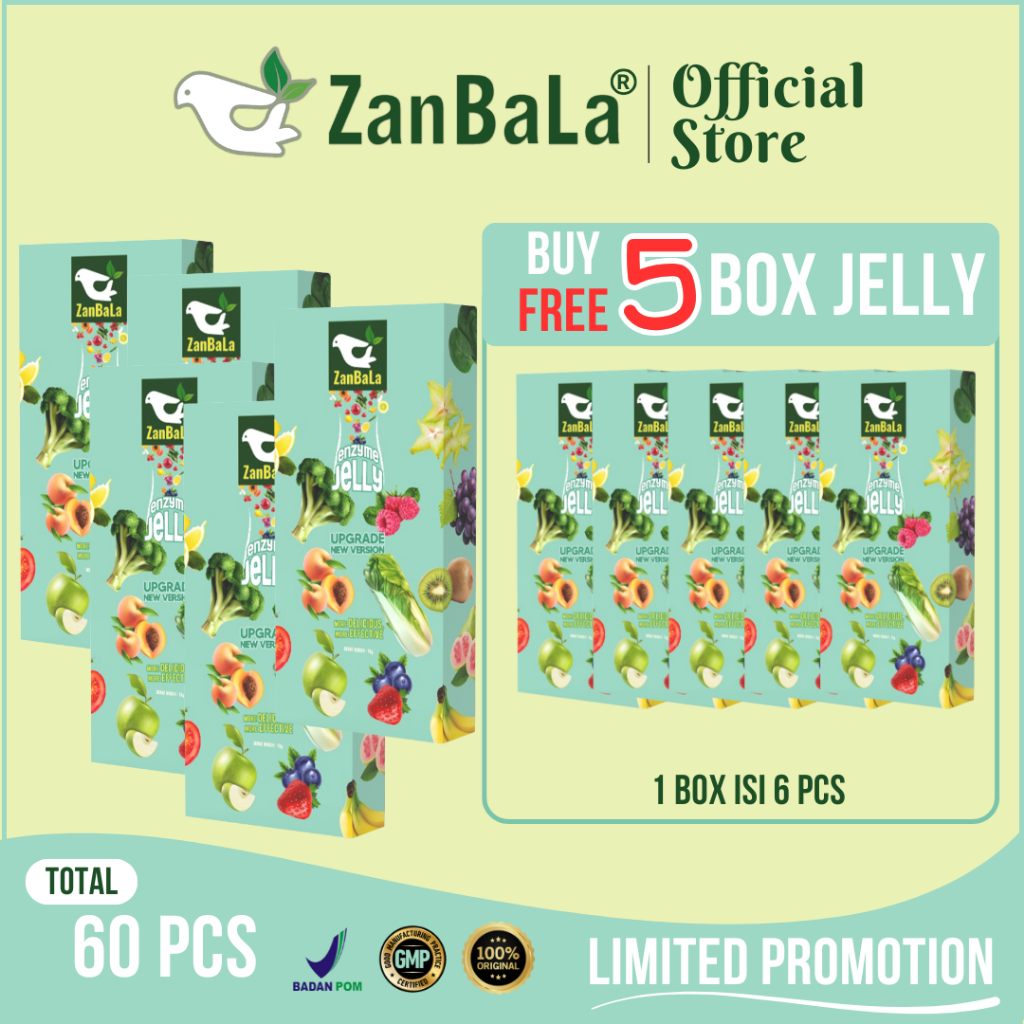 Promo 12.12 Zanbala Enzyme Jelly [5 Box - 30 Pcs] PROMO BUY 5 FREE 5