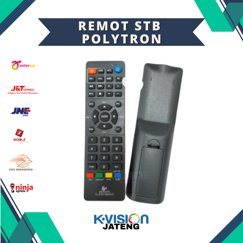 Remote STB Polytron DVB T2 PDV 600 Polytron tanpa setting murah