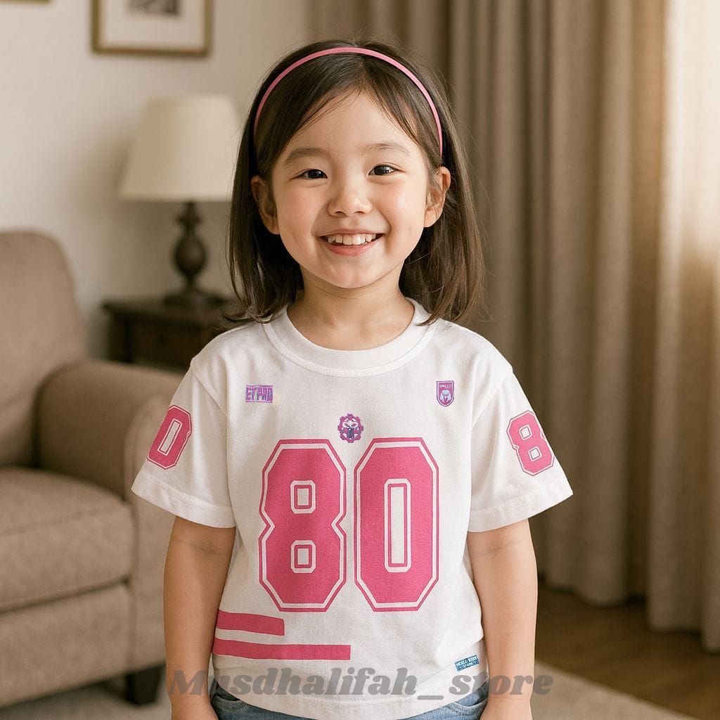 Atasan Kaos Jersey Anak Perempuan - Kaos Anak 1-14 tahun - Baju Kaos Anak Model Jersey Kekinian
