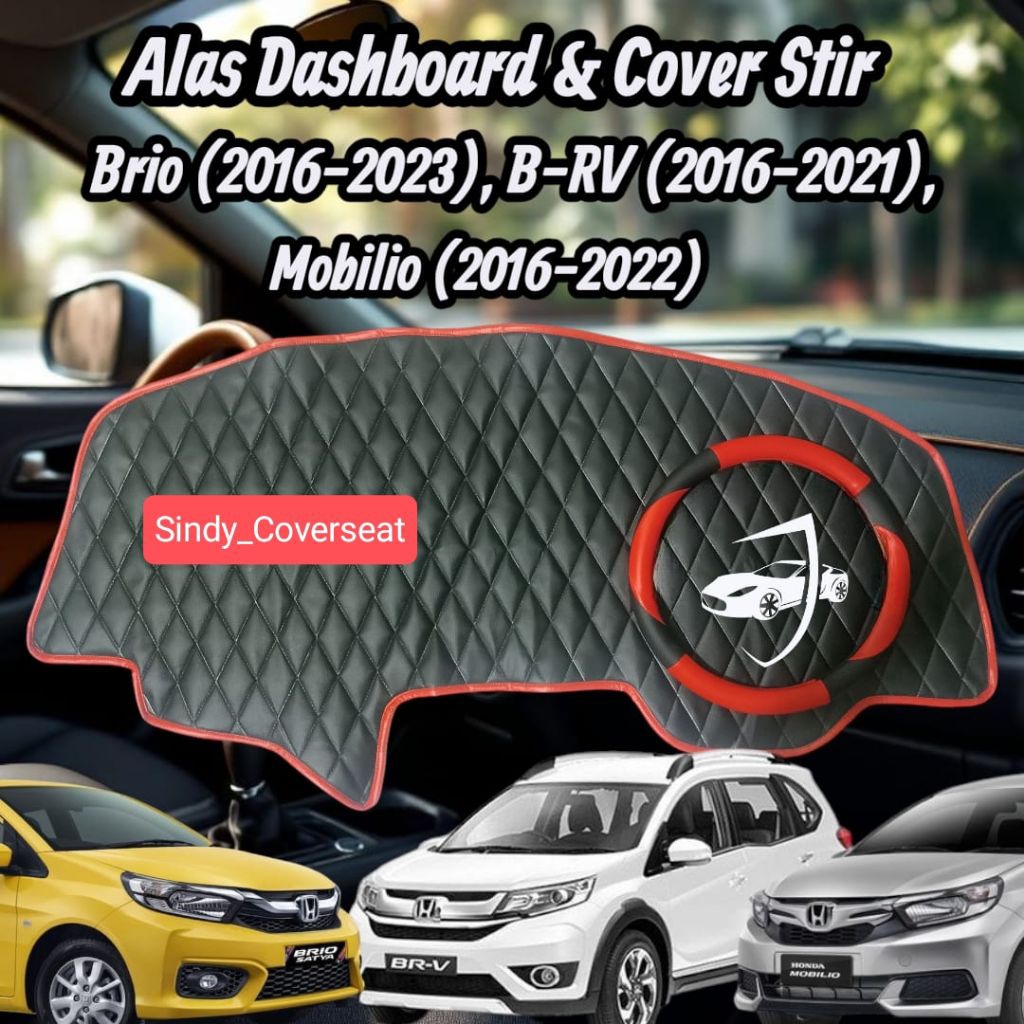 Alas dasboard / pelindung dasboard + cover stir mobil Brio (2016-2023), B-RV (2016-2021), Mobilio (2