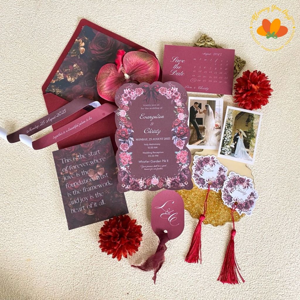 Wedding Keepsake Vow Aesthetic / Undangan Keepsake / Undangan Satuan Properti Foto Wedding Navy Cust