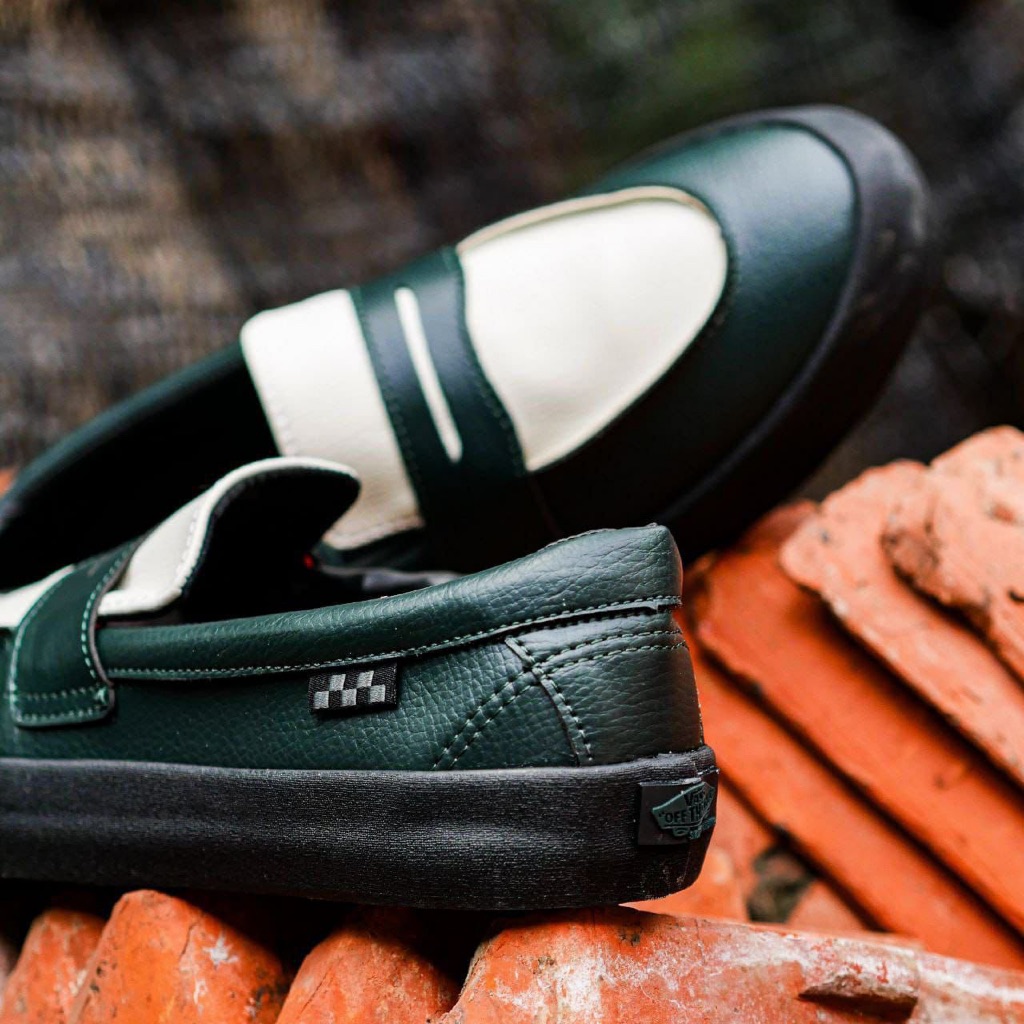 Vans Slip On Pro Skate Loafer Leather Dark Forest