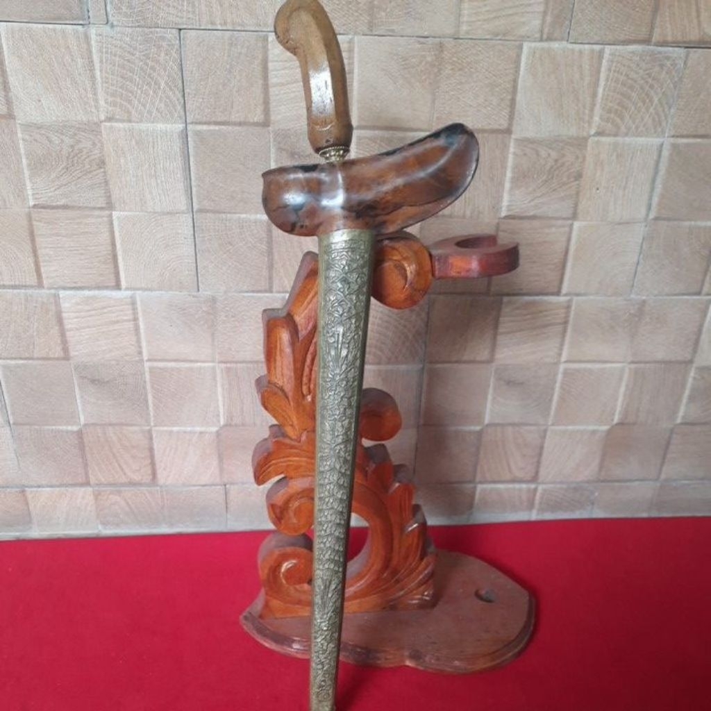 Keris Patrem Pulanggeni Lurus Sepuh,Pamor Batu Lapak,Tunggak Semi