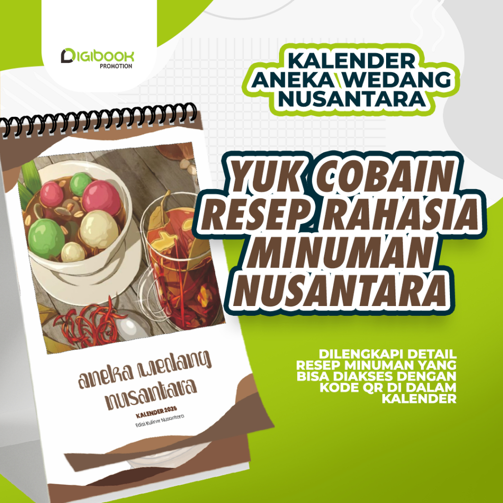 Kalender Meja A5 2026 – Koleksi Resep Kuliner Tradisional Indonesia
