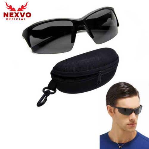 Kacamata Hitam Pria+Box/Kacamata Malam Pria Kacamata Hitam Anti Silau