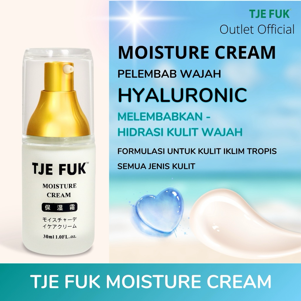 TJE FUK Moisture Cream 30ml - Pelembab Wajah | Moisturizer Hyaluronic Acid | Melembabkan | Menenangk
