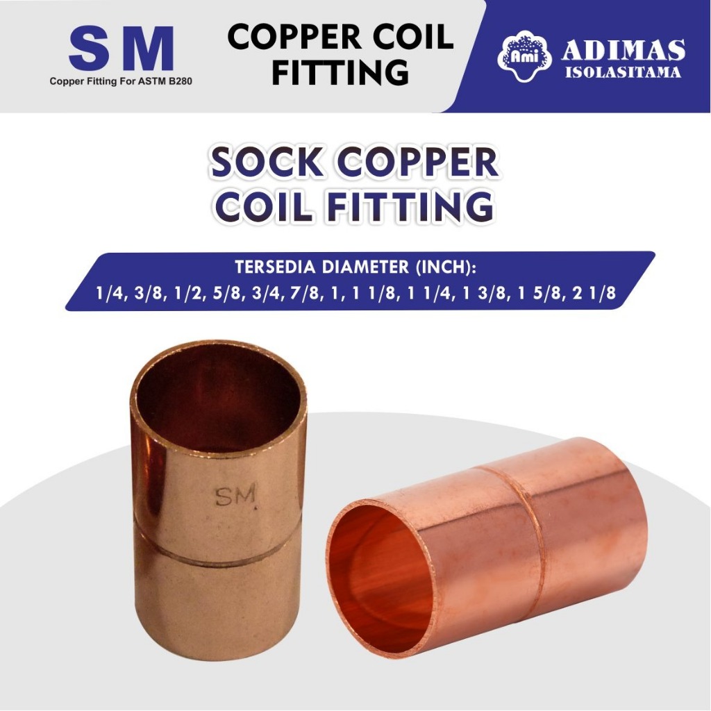 SM Sock Pipa Tembaga Fitting Pipa AC Untuk Sambungan Pipa