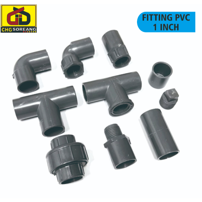 FITTING PIPA PARALON 1 INCH TEE KNIE BENGKOKAN SOKET SAMBUNGAN DRAT DALAM DRAT LUAR WATERMUR DOP TUT