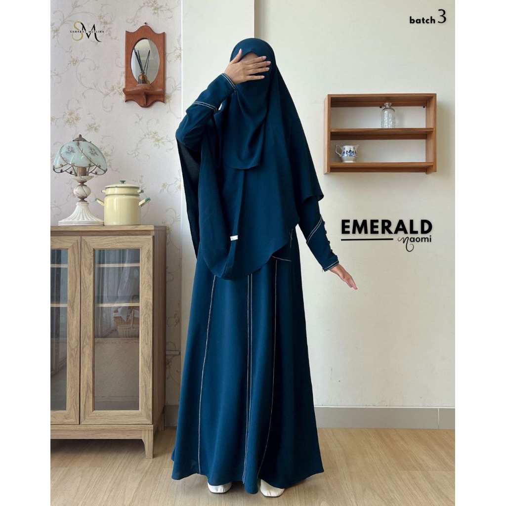 Naomi set Non Pad Jumbo | Gamis Syari | Gamis Set Non Pad