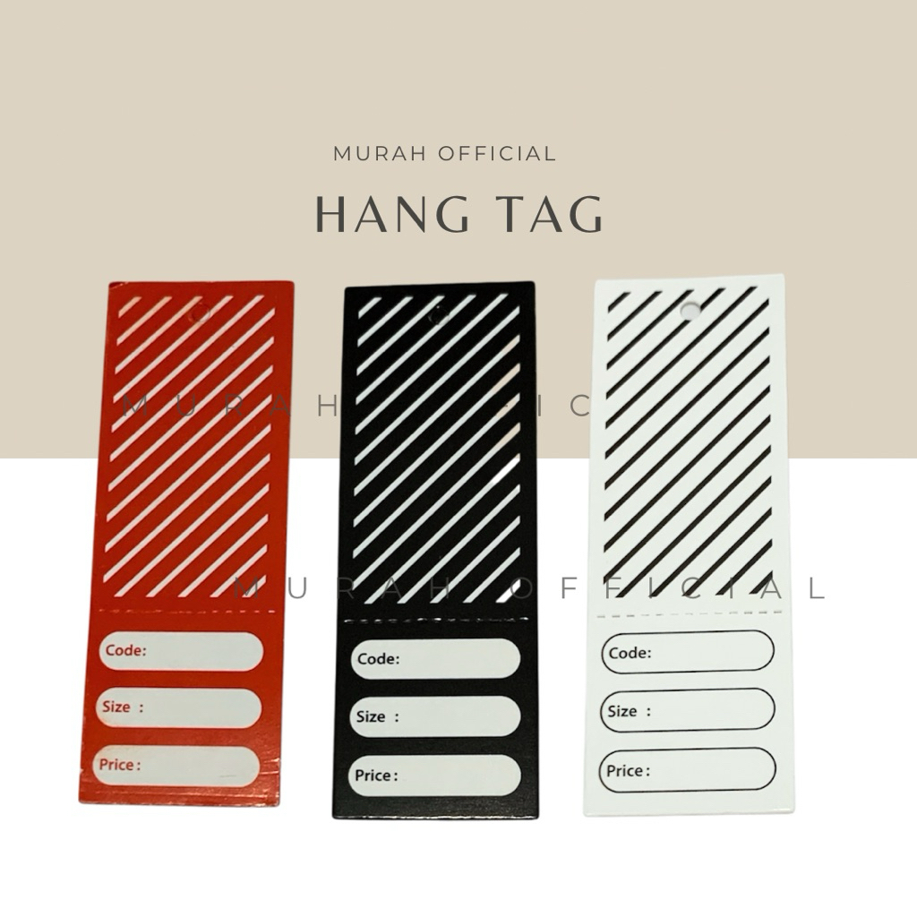 hang tag baju label tag baju dan tali Hang tag barcode tag brand tag pakaian termurah hantag hengteg