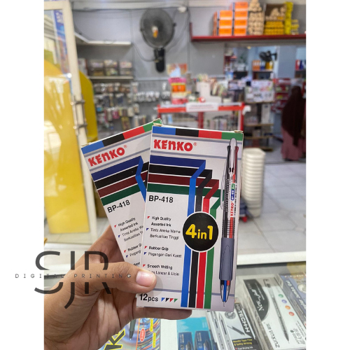 Pen 4 In 1 Bp-418 Kenko Tinta Gel Warna Pilihan
