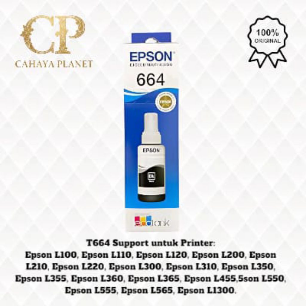 TINTA PRINTER EPSON 664 (BLACK) for printer L100/L110/L120/L300/L1455