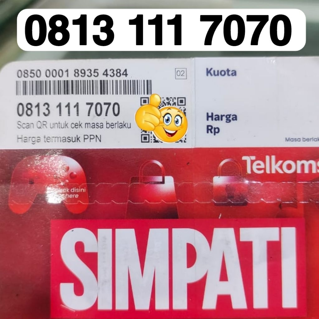 Telkomsel Nomor Cantik Simpati 11 Digit Super 0813 111 7070