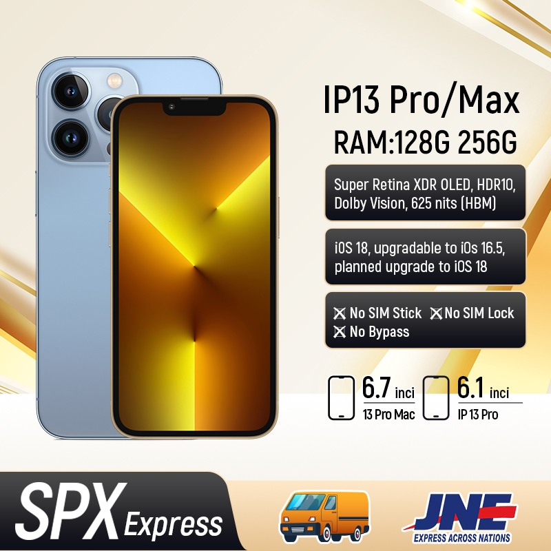 IPHONE 13ProMax RAM:128GB 256GB Second BEKAS ORIGINAL 100%MULUS NORMAL FULLSET Kondisi Perfect 13pro