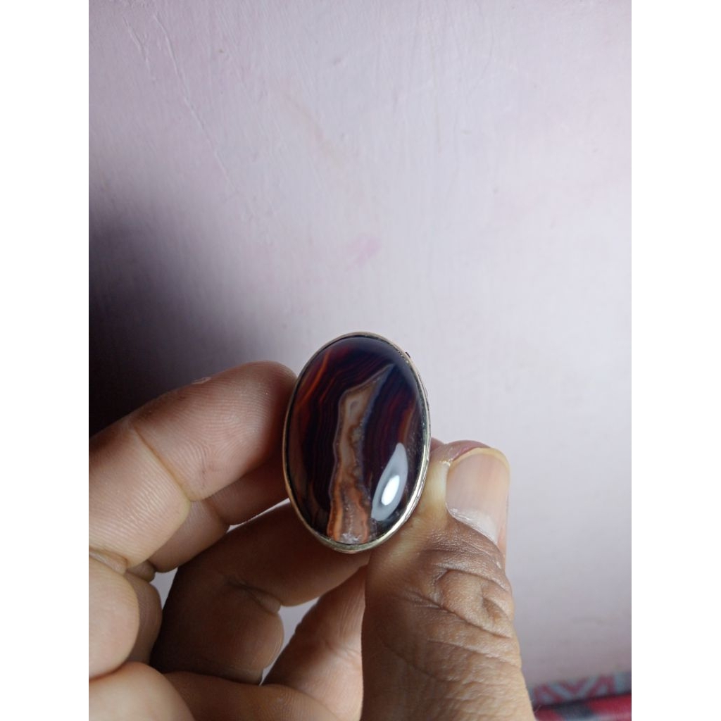 batu akik motif kuntul nglangak