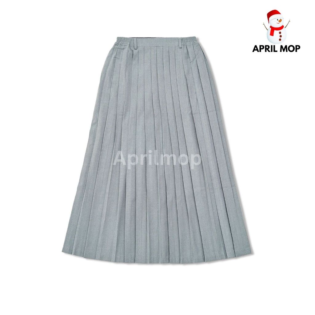 APRIL MOP SERAGAM SEKOLAH ROK SMA ABU TETREX 2020 PANJANG REMPEL / LIPAT LIPAT