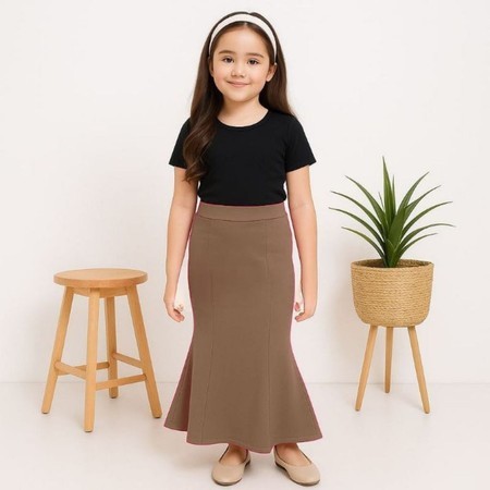 Rok mermaid duyung Anak Anak bahan Scuba Premium Anak Anak Mermaid duyung Skirt