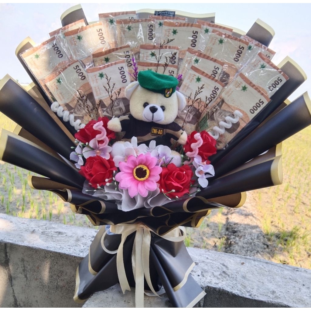 Buket uang 20 lembar