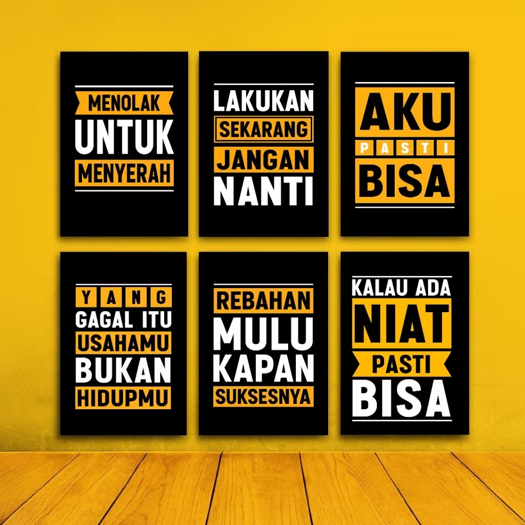 Pajangan Dinding Kamar Poster Quotes Motivasi Hiasan Dinding Ruang Kerja Wall Decor Aesthetic
