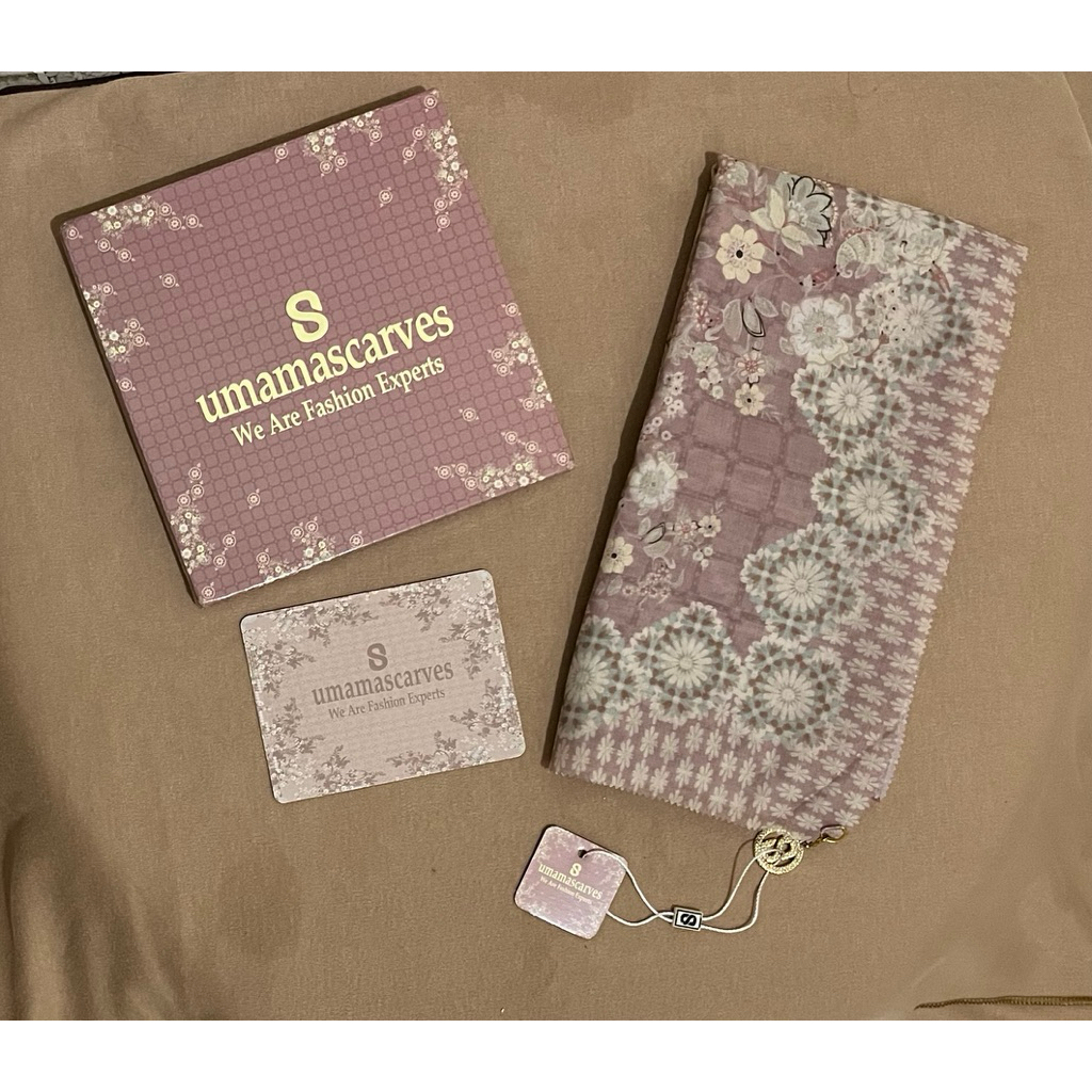 HIJAB SEGI EMPAT BOX MOTIF | UMAMA HERSCARVES ZR