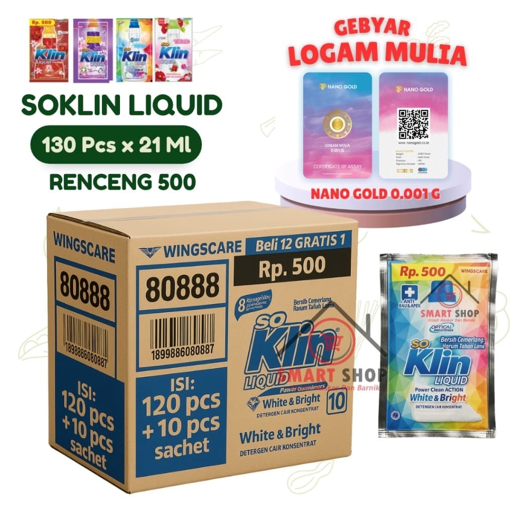 soklin cair 1 dus soklin liquid cair 1 dus grosir