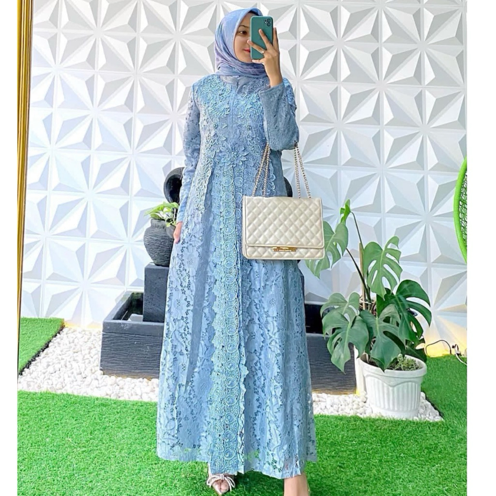 Gamis Brokat Import Gamis Pesta Model Kerancang Gamis Pesta Kekinian Gamis Modern Gamis Terlaris